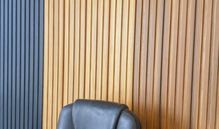 Mostruário de ripados instalados