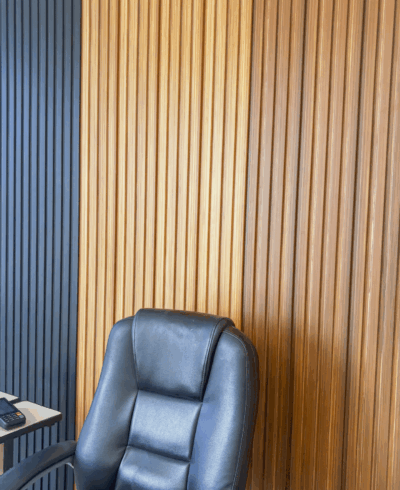 Mostruário de ripados instalados